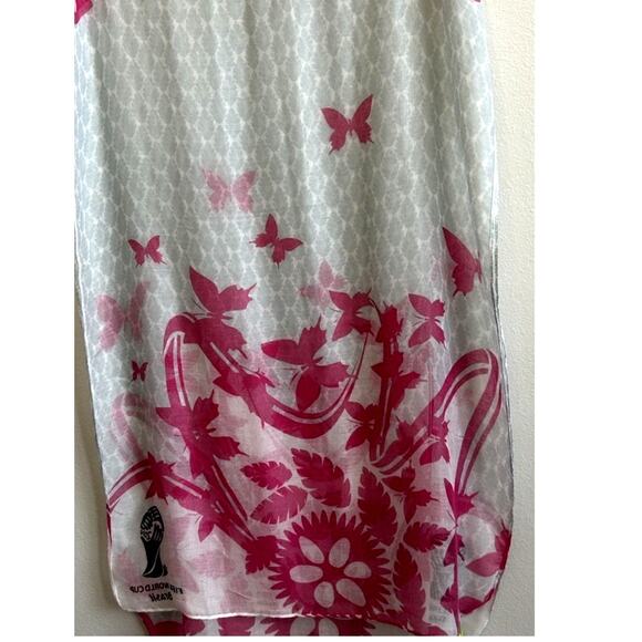 PINK Butterfly Scarf “FIFA World Cup Brasil 2014." Coverup Soccer FIFA COLORFUL - Picture 1 of 10